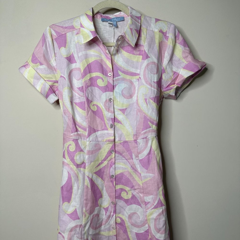 NEW Hill House The Lily Dress Candy Kaleidoscope Belted Midi Dress XXS - Picture 5 of 11